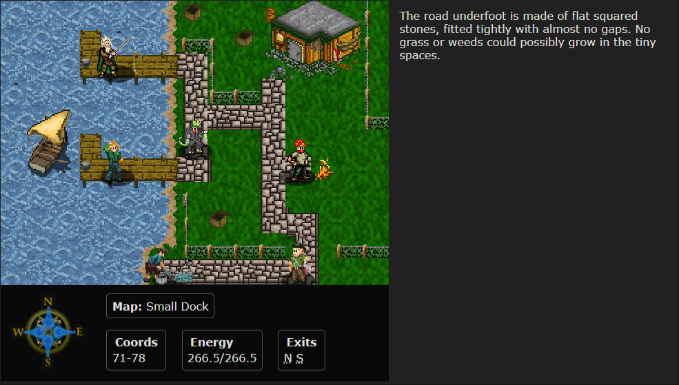 The Small Docks, a quiet fishing spot outside Cajar in Chronicles of Denzar